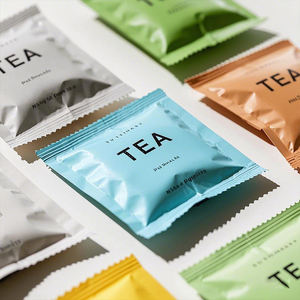 Benutzer definierte kleine 3x4 <span class=keywords><strong>Mylar</strong></span>-Beutel Heiß siegel bare dreiseitige Dichtung für Kaffee-und Teebeutel Lebensmittels icherer leerer Teebeutel - Product Image 3