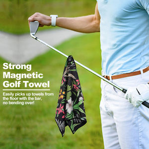 Serviettes de golf en microfibre gaufrée magnétiques personnalisées avec impression sur mesure, vente en gros OEM - Product Image 3