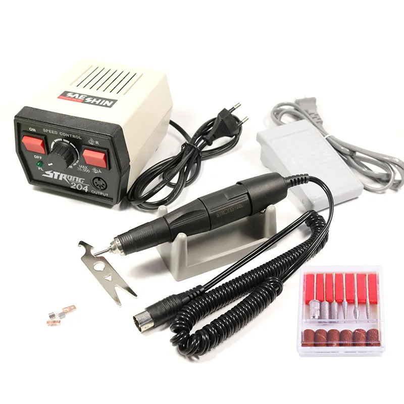 Elektrische 35000 Rpm Efile Nail Boor Manicure 65Watt Sterke 204 Vinger Nail Boor Elektrische Handboor Machine