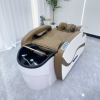 Fauteuil de Lavage Capillaire Professionnel avec Vapeur, Moderne pour Tête de Spa, Lit de Massage Chinois et Thaïlandais pour Shampoing en Salon
