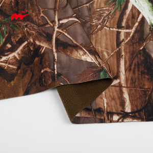 Tecido Softshell Impermeável com Estampa de Árvore Camuflada, Poliéster Spandex com Stretch em 4 Direções, Laminado com TPU - Product Image 1