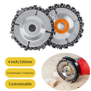 Lame <span class=keywords><strong>de</strong></span> scie à chaîne en acier haute vitesse anti-recul, en alliage <span class=keywords><strong>blanc</strong></span>, 4 pouces, 22 dents, alésage 5/8 po, pour meuleuse d'angle - Product Image 1