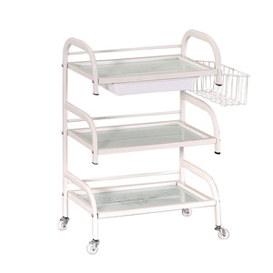 Multifunctionele Tattoo Haar En Beauty <span class=keywords><strong>Trolley</strong></span> Drielaagse Glazen Plank Schoonheidssalon Tools <span class=keywords><strong>Trolley</strong></span> - Product Image 1