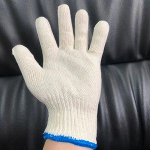Shuoya barato mejor venta jardín blanco algodón tejido trabajo proteger la construcción guantes de trabajo - Product Image 2