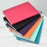 Carnet A4 à couverture rigide personnalisé avec texte, journal intime avec fermeture élastique et marque-page en ruban
