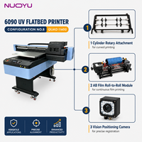 Nouvelle imprimante UV à plat rotative cylindrique automatique 600x900mm avec 4 têtes I1600, 100m²/h, CE RoHS, pour film AB R2R, positionnement par vision 6090