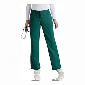 Scrub infermieristico medico all'ingrosso pantaloni da jogging da donna elastico in vita a vita media gamba svasata pantaloni da donna Scrub - Product Image 1
