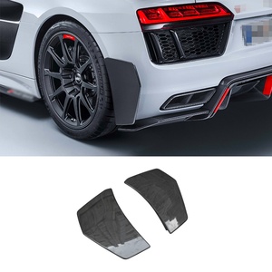 Dry Carbon Fiber Rear Diffuser Bumper Fins Side Winglet <b>Splitter</b> for Audi R8 2017+ Auto Tuning - Product Image 2