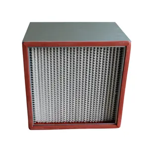 H13 H14 स्टेनलेस स्टील उच्च तापमान प्रतिरोधी विभाजक वायु फ़िल्टर