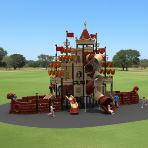 Équipement de terrain de jeux extérieur commercial, toboggan en plastique pour enfants, équipement de terrain de jeux extérieur pour enfants - Product Image 1