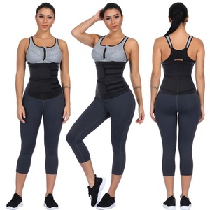Großhandel Doppelt Gürtel Vorne Reißverschluss Sauna Fett Verbrennen Damen Figurformer Taillenkorsett Bauchweggürtel Former - Product Image 4