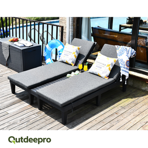 Chaise longue <span class=keywords><strong>de</strong></span> jardin en résine <span class=keywords><strong>plastique</strong></span> tout temps, prix direct usine moderne, chaises longues <span class=keywords><strong>de</strong></span> piscine d'extérieur avec coussins - Product Image 3