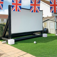 Écran de projection gonflable mobile d'extérieur, écran gonflable pour films, télévision, projection portable, écran de cinéma maison avec souffleur