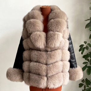 Chaqueta de piel de zorro Real para mujer, abrigo cálido de talla grande para invierno, gran oferta - Product Image 3