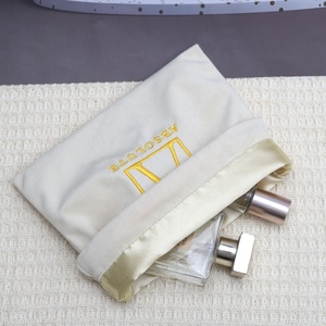 Khuyến mãi kem màu Nhung Dây Kéo Túi Nước hoa mỹ phẩm chăm sóc da Softy nhung Pouch biểu tượng tùy chỉnh in nến Bụi Túi - Product Image 2