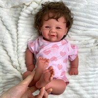 Poupée Reborn Artistique Peinte à la Main en Silicone, Fournisseur Vivienne 17 pouces avec Cheveux Implantés, Jouet Lavable en Silicone Souple, Confortable, Muneca