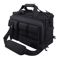 Sac à main pour homme de grande capacité, imperméable, multi-poches, avec poignée et bandoulière amovible