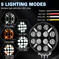Luces LED de Alta Potencia de 12v 24v, 120W, 9 Pulgadas, Redondas, para Todoterreno, Luz de Conducción, Luz de Trabajo de 9 Pulgadas para Auto, Camioneta, Vehículo Todoterreno
