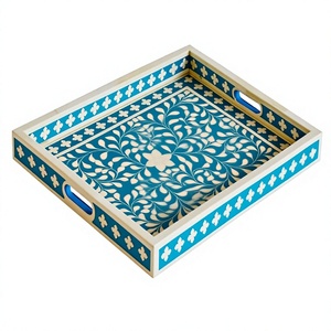Waiter's Eco Friendly Handmade Water Glass Serving Tray for Parties Weddings Decorative Cupcakes/Dessert Display Dishwasher - Product Image 3