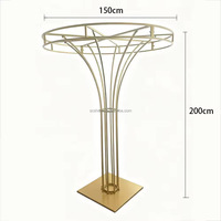 Grande structure dorée en forme d'arbre pour arche florale de salle de réception de mariage, décoration de fond de scène pour événements et fêtes