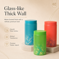 Envase de plástico PET de 71 mm, 50-500 g, ligero, de pared delgada, para cadena de suministro, multiusos, para alimentos, suplementos, cosméticos.