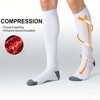 Chaussettes de compression de performance pour hommes et femmes, chaussettes de compression sportives personnalisées pour la course à pied