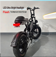 Vélo de montagne électrique pliable à moteur central en acier haute teneur en carbone de 16 pouces, moteur arrière sans balais de 500 W, batterie au lithium 48 V 10,5 Ah