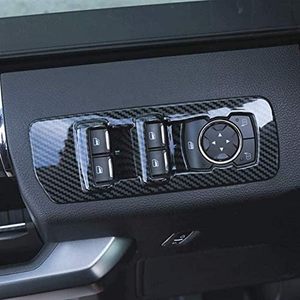 Garnitures d'interrupteurs de lève-vitres en fibre de carbone imprimée pour F150 2015-2020, accessoires de décoration intérieure - Product Image 3