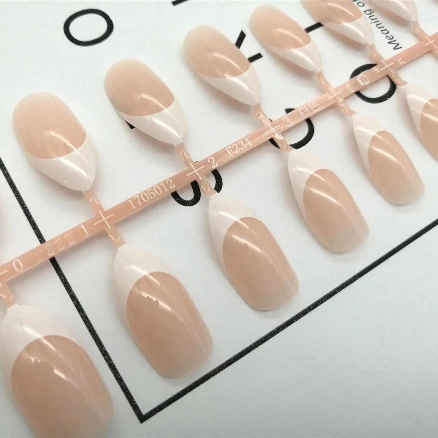 Press On Nails Stiletto Shape Curve White Tips French Nails Press On Fingers Full Cover Hot Sale With Glue