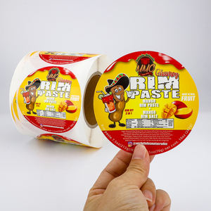 Étiquettes autocollantes rondes personnalisées en papier synthétique imperméable avec logo circulaire, en rouleau, pour l'emballage de bocaux et de bouteilles alimentaires - Product Image 3