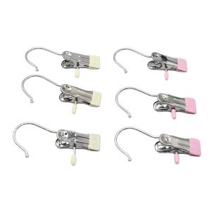 PVC Coated Anti Slip Laundry Hooks Socks Metal Clips Touser Hanger - Product Image 2