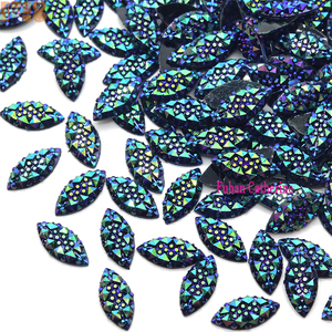 7*15Mm Ngựa Mắt Hình Dạng AB Nhựa Thạch Đính Đá Và Pha Lê Đá Quý Flatback Cho Trang Phục Thủ Công Mỹ Nghệ Giày/Túi Phụ Kiện - Product Image 4