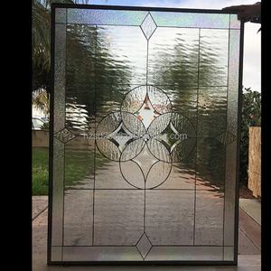 Panel de Vidrio Ovalado Artístico Tiffany Hecho a Mano de 3mm de Grosor, Vidrio Biselado para Puerta, Ventana o Decoración de Sala de Estar - Product Image 2