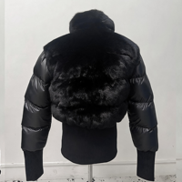 Veste d'hiver noire en polaire matelassée respirante et tissée, avec fermeture éclair, grande taille, pour femmes, vente en gros personnalisée