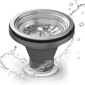 Escurridor de cesta de acero inoxidable para cocina, tapón de drenaje para fregadero de cocina, estilo americano, suministro directo de fábrica - Product Image 1