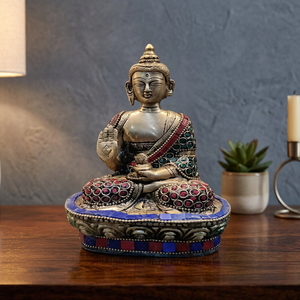 Statue de bouddha Gautam en laiton moderne de haute qualité fabriquée à la main pour la décoration spirituelle de méditation intérieure à la maison pour le cadeau d'exportation de jardin - Product Image 3