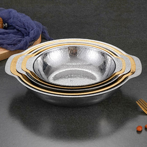 Olla para Mariscos Estilo Coreano de Acero Inoxidable 304 de Alta Calidad, Patrón de Copo de Nieve, <span class=keywords><strong>Sukiyaki</strong></span> Dorado, Cacerola Profunda de Fondo Plano - Product Image 2