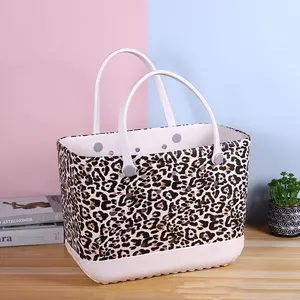 Hot bán phụ nữ bán buôn bãi biển không thấm nước Tote Túi tùy chỉnh mùa hè cao su lớn thời trang EVA Silicone bogg Túi