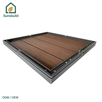 Système de revêtement de sol extérieur Sunsbuild, directement de l'usine, personnalisé, en aluminium extrudé anodisé, lisse, imperméable et antidérapant