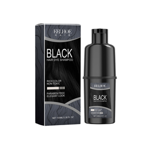 Shampoo colorant pour cheveux noir 100ML, extrait d'herbes, non toxique, sans paraben, couleur longue durée, shampooing colorant pour cheveux sain - Product Image 1