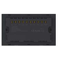 Interrupteur intelligent LangYeao 8 gang 147*86mm en verre trempé, utilisation domestique intelligente avec moniteur de puissance, compatible Alexa et Google Home, interrupteurs tactiles muraux