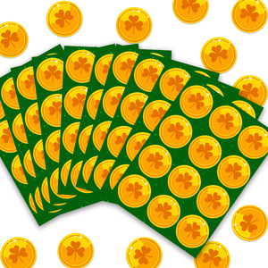 St. Patrick's Day <strong>Shamrock</strong> Clover Decal <strong>Party</strong> Gift Wrapping Decoration Wine Bottles <strong>Glasses</strong> Sticker for Irish Holiday - Product Image 5