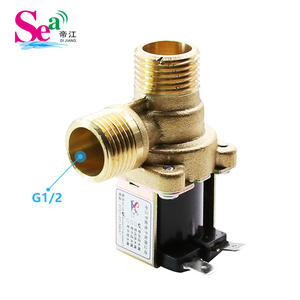 Válvula Solenoide Vertical de 4 Puntos Totalmente de Cobre del Fabricante, Mini Válvula de Agua con Interfaz G1/2 para Dispensador de Agua de Lavado - Product Image 1