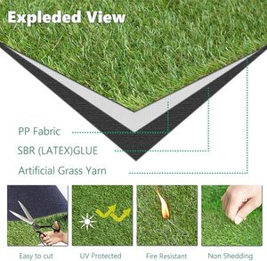 Gazon artificiel épais personnalisable pour l'exportation en gros, idéal pour les installations <span class=keywords><strong>d</strong></span>'entraînement sportif, avec protection UV et drainage rapide, valeur technique optimisée. - Product Image 4