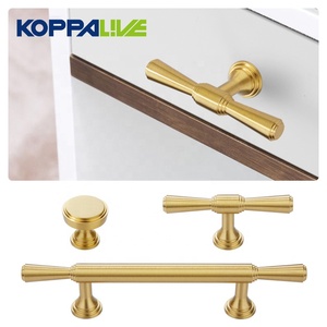 <span class=keywords><strong>Tiradores</strong></span> de puerta de armario de cocina de lujo cepillado redondo dorado, <span class=keywords><strong>tiradores</strong></span> de latón macizo para <span class=keywords><strong>armarios</strong></span> <span class=keywords><strong>y</strong></span> cajones - Product Image 4
