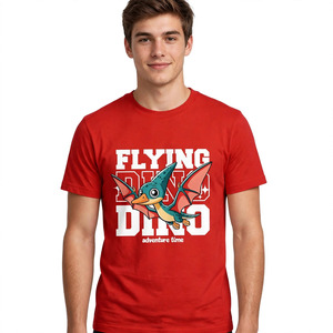 Camiseta estampada de manga corta con cuello redondo para hombre, corte regular, informal, de algodón verde, elegante, para hombre, de Bangladesh. - Product Image 2