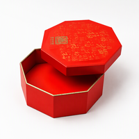 Boîte en carton rigide octogonale de haute qualité, personnalisable en couleur et avec estampage doré, recyclable, pour cadeaux de luxe et bonbons