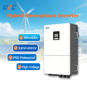 เครื่องแปลงไฟไฮบริดคลื่นไซน์บริสุทธิ์ความถี่สูง 30kva UNC 380v/400V สามเฟส 4MPPT 150v/200v/250v/300v พร้อมระบบตรวจสอบระยะไกลผ่าน WiFi - Product Image 2