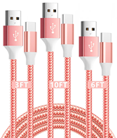 Câble de données USB Type-C à charge rapide, durable, en alliage d'aluminium, avec gaine en nylon tressé, logo personnalisé OEM, 1M 2M, pour ordinateur et téléphone
