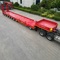 Semi-remorque surbaissée extensible 8 essieux Shandong Liangshan 120 tonnes pour le transport d'équipements lourds, directement du fabricant